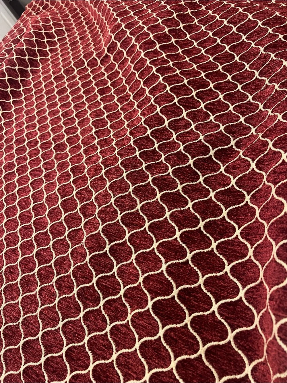 3 Continuous Yds Crimson / Brick / Upholstery Fabric, 57” Wide Home Dec Fabric